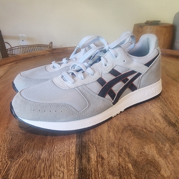 Asics Lyte Classic Shoe Mid Grey Black Unisex Men Sz 9.5 - Picture 6 of 11